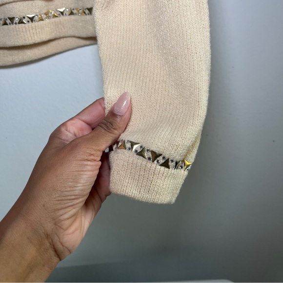 St. John gem studded cardigan sweater top - cropped Size 4 - Picture 2 of 11